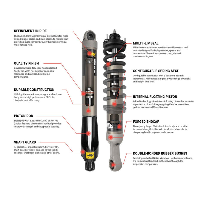 OME MT64 Kit FR 2 in/0-330 lb, RR 2 in/440 lb 2010-2014 Toyota FJ Cruiser