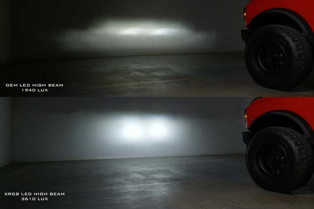 Morimoto XRGB LED Headlights for 2021–2025 Ford Bronco – RGB DRL, Bi-LED Projectors, Plug-and-Play Upgrade