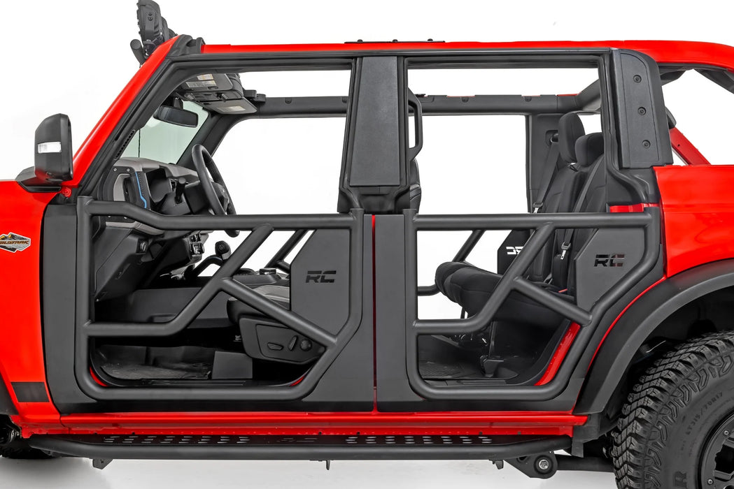 Rough Country 10658 Tubular Steel Doors – Fits 2021–2025 Ford Bronco 4-Door | Aggressive Open-Air Off-Road Design