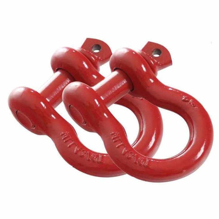 Recovery Shackle D-Rings 3/4" 4.75 Ton - Red - Sold In Pairs