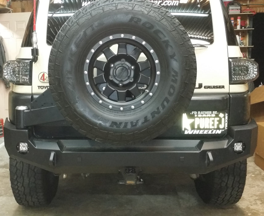 Expedition One Trail Series Rear Bumper with Single Swing-Out Tire Carrier for Toyota FJ Cruiser | Heavy-Duty Off-Road Protection