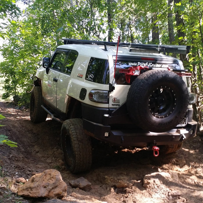 Expedition One Trail Series Rear Bumper with Single Swing-Out Tire Carrier for Toyota FJ Cruiser | Heavy-Duty Off-Road Protection