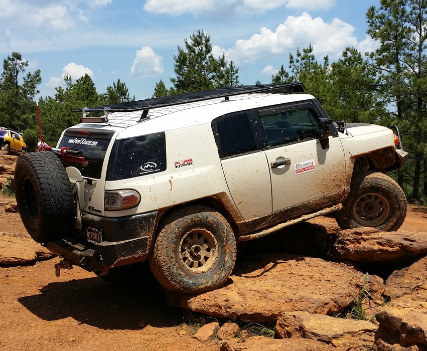 Expedition One Trail Series Rear Bumper with Single Swing-Out Tire Carrier for Toyota FJ Cruiser | Heavy-Duty Off-Road Protection