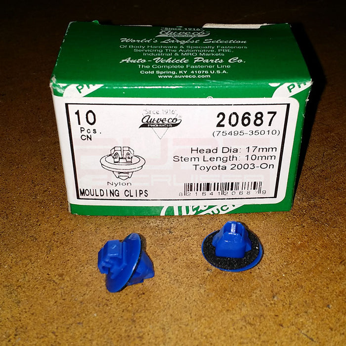 Toyota FJ Cruiser Hood Fascia Clip – Blue Retainer for Front Trim Panel