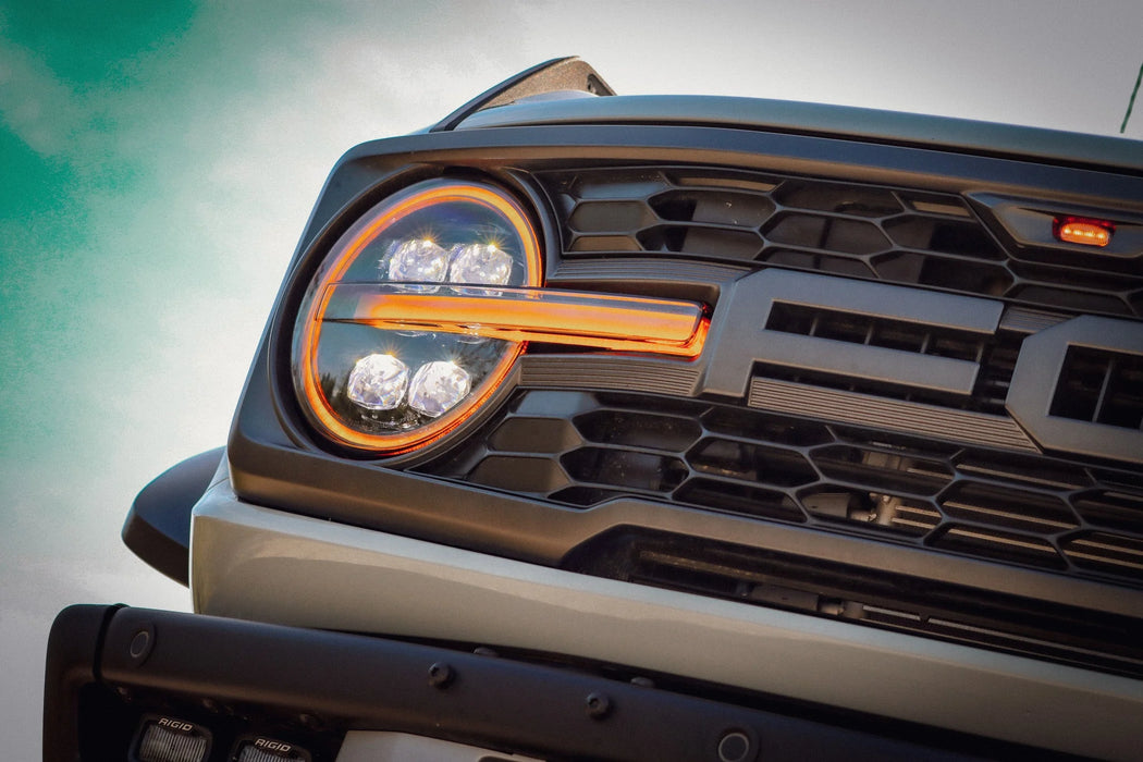 AlphaRex NOVA-Series LED Projector Headlights – Black Fits: 2021–2025 Ford Bronco & 2022–2025 Bronco Raptor Bold Styling Meets Advanced Lighting Performance