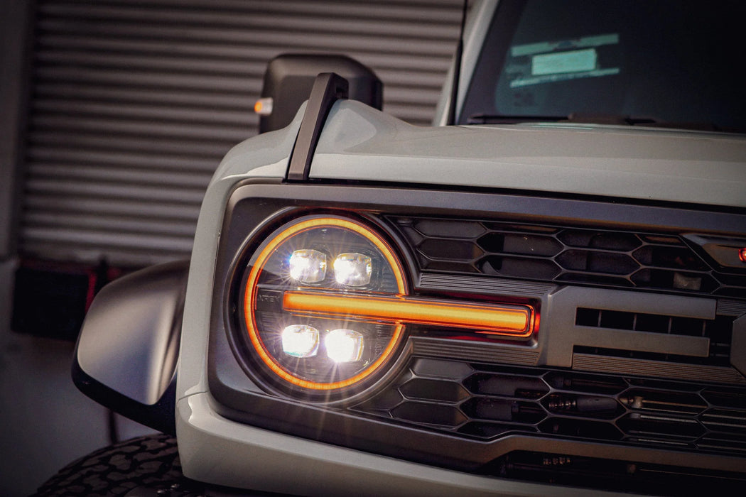 AlphaRex NOVA-Series LED Projector Headlights – Black Fits: 2021–2025 Ford Bronco & 2022–2025 Bronco Raptor Bold Styling Meets Advanced Lighting Performance