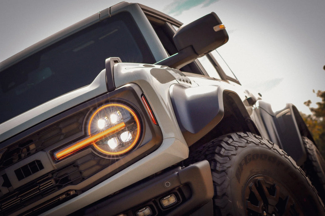AlphaRex NOVA-Series LED Projector Headlights – Black Fits: 2021–2025 Ford Bronco & 2022–2025 Bronco Raptor Bold Styling Meets Advanced Lighting Performance