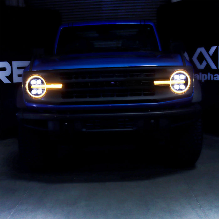 AlphaRex NOVA-Series LED Projector Headlights – Black Fits: 2021–2025 Ford Bronco & 2022–2025 Bronco Raptor Bold Styling Meets Advanced Lighting Performance