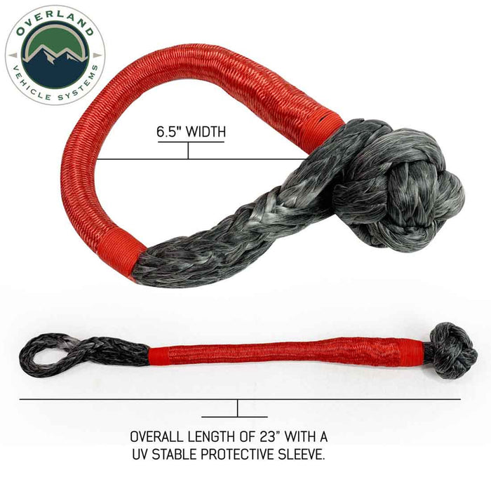 OVS 5/8" x 23" Soft Shackle | 44,500 LB Breaking Strength | Dyneema Rope with Protective Sleeve & Storage Bag