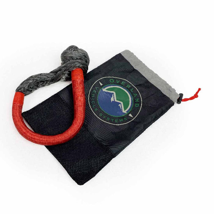 OVS 5/8" x 23" Soft Shackle | 44,500 LB Breaking Strength | Dyneema Rope with Protective Sleeve & Storage Bag