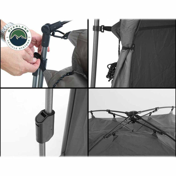 OVS Portable Privacy Room with Shower, Retractable Floor and Amenity Pouches and More – Quick Set Up