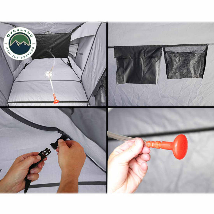 OVS Portable Privacy Room with Shower, Retractable Floor and Amenity Pouches and More – Quick Set Up