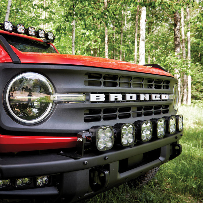 Baja Designs 6XL Linkable Bumper Light Kit – Ford Bronco (2021+) & Bronco Raptor (2022+) For Use with OEM Modular Steel Front Bumper Only