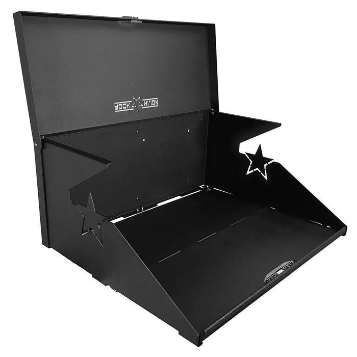 Rock Slide Engineering Aluminum Tailgate Table | Fits Jeep Wrangler JK/JL & Ford Bronco | Textured Black | Made in USA