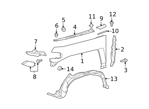 Toyota FJ Cruiser Cowl Side Panel (Left/Driver Side)