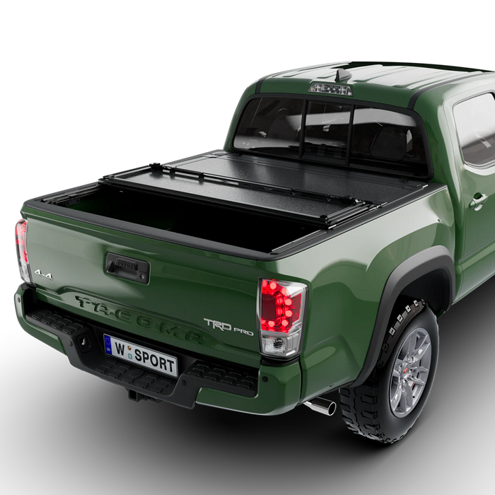Worksport AL4 Flip-Up Hard Tri-Fold Tonneau Cover | 2024–2025 Toyota Tacoma 5'1" Bed with Deck Rail System