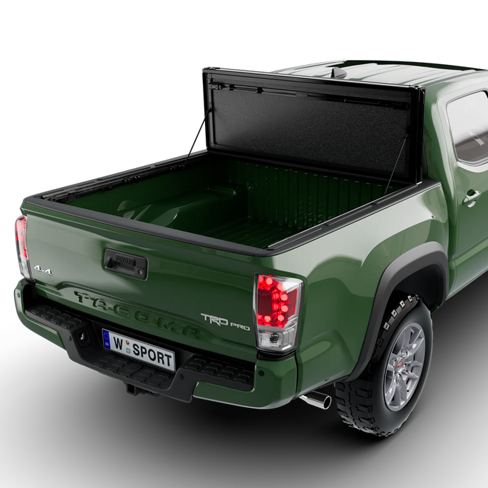 Worksport AL4 Flip-Up Hard Tri-Fold Tonneau Cover | 2024–2025 Toyota Tacoma 5'1" Bed with Deck Rail System