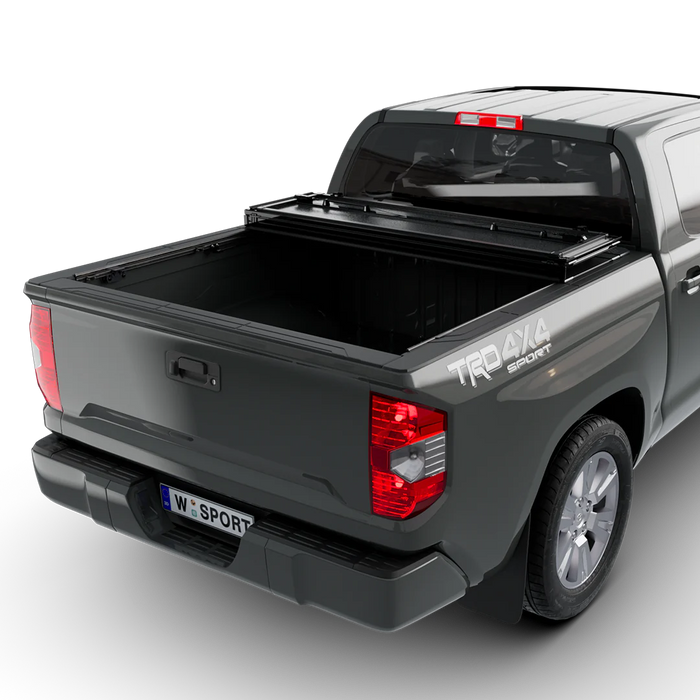 Worksport AL4 Flip-Up Hard Tri-Fold Tonneau Cover | 2022–2025 Toyota Tundra 5'7" Bed with Deck Rail System