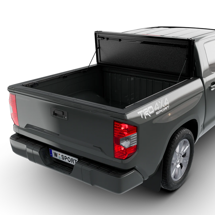 Worksport AL4 Flip-Up Hard Tri-Fold Tonneau Cover | 2022–2025 Toyota Tundra 5'7" Bed with Deck Rail System