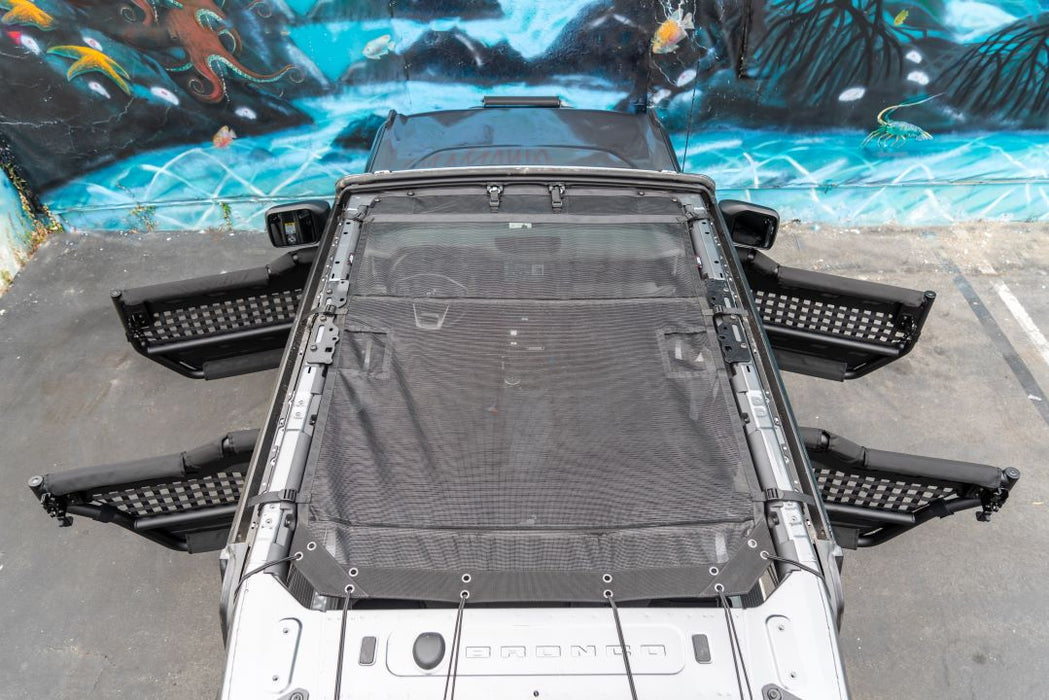 Body Armor 4x4 Mesh Top for 2021–2024 Ford Bronco 4-Door Models All-Season Sun Protection with Maximum Airflow