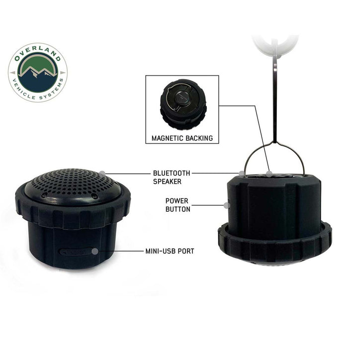 OVS Wild Land Camping Gear - UFO Solar Light Light Pods & Speaker Universal
