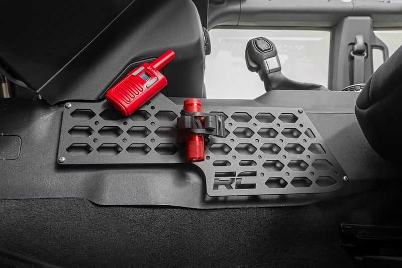 Rough Country MOLLE Panel Kit | Center Console | Fits 2021–2025 Ford Bronco 4WD | Heavy-Duty Steel Organization System
