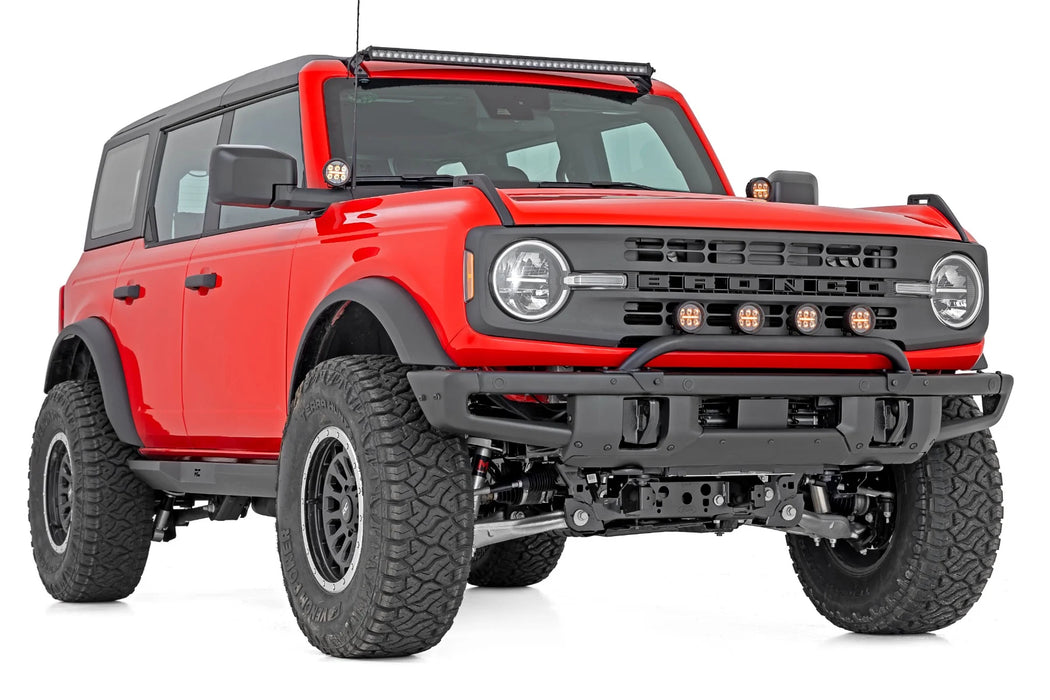 Rough Country Light Bar Mount – 2021–2025 Ford Bronco 4WD For Factory Modular Bumper | Rugged Off-Road Lighting Support