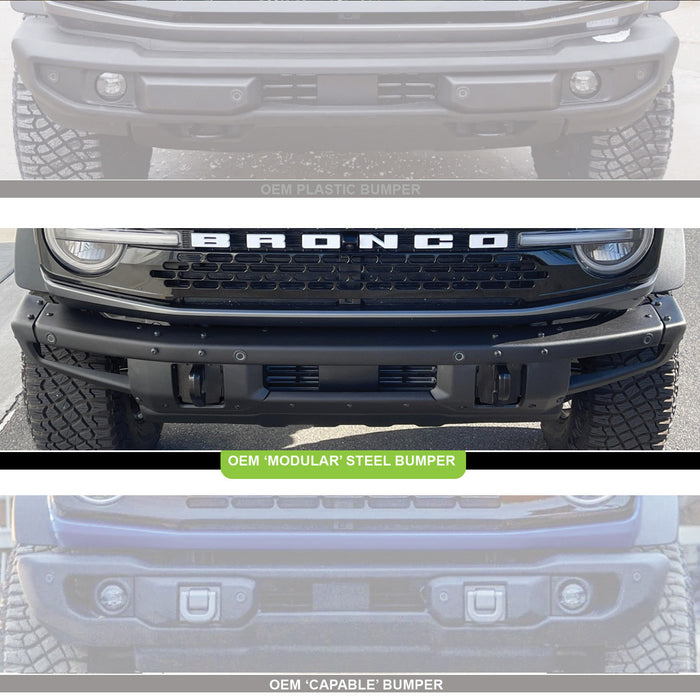 Baja Designs 6XL Linkable Bumper Light Kit – Ford Bronco (2021+) & Bronco Raptor (2022+) For Use with OEM Modular Steel Front Bumper Only