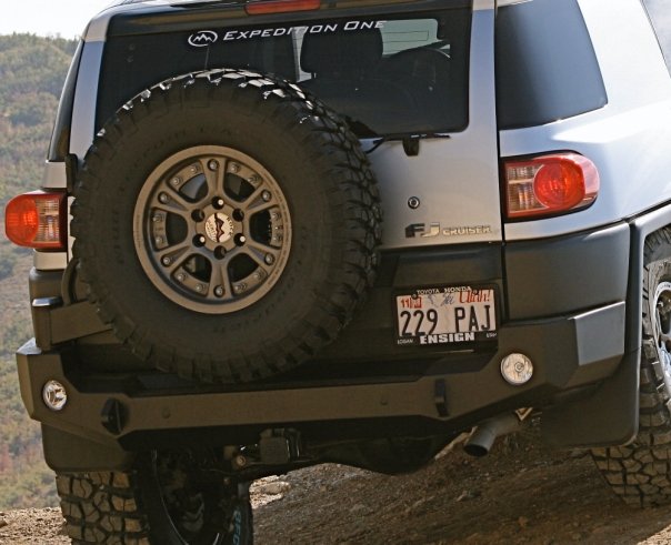 Expedition One Trail Series Rear Bumper with Single Swing-Out Tire Carrier for Toyota FJ Cruiser | Heavy-Duty Off-Road Protection