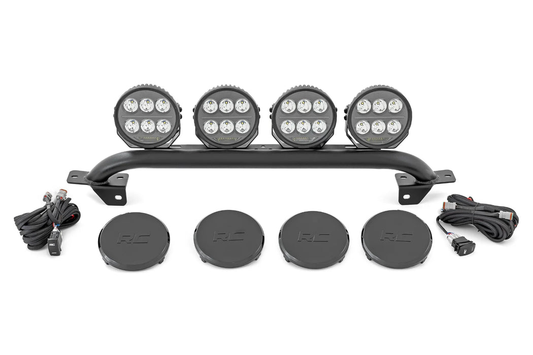 Rough Country Light Bar Mount – 2021–2025 Ford Bronco 4WD For Factory Modular Bumper | Rugged Off-Road Lighting Support
