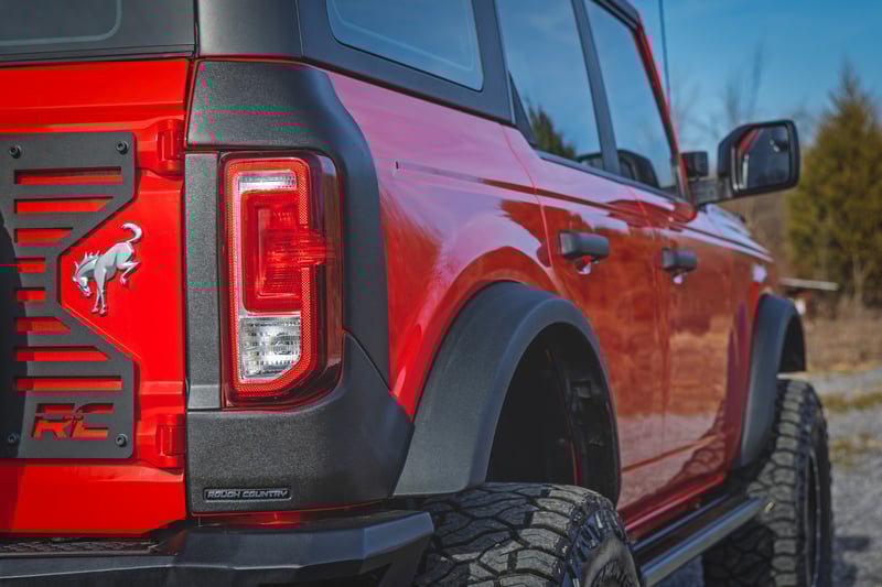 Rough Country Trail Cladding Rear Corners | Fits 2021–2024 Ford Bronco 4WD | High-Density Thermoplastic Protection