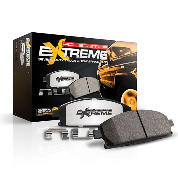 PowerStop Z36 Front Brake Pads for 2007–2021 Toyota Tundra – Carbon-Fiber Ceramic, Truck & Tow Upgrade
