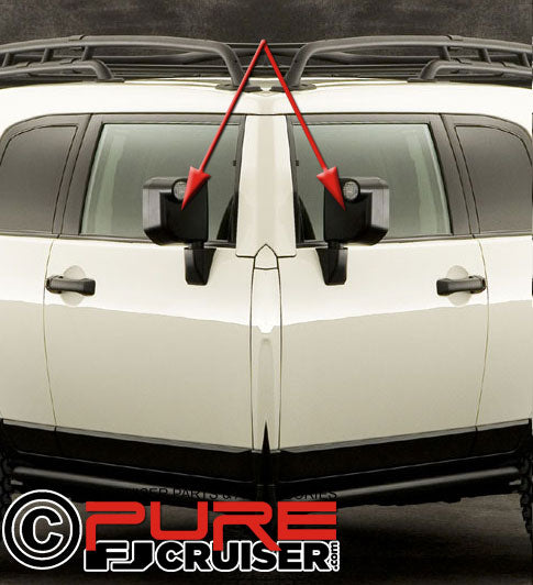 Toyota FJ Cruiser Trail Teams Edition Black Side Mirrors – Pair (Left & Right, 2007–2014, OEM)
