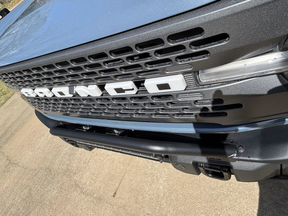 DV8 Offroad Capable Bull Bar for 2021-2026 Ford Bronco Factory Capable Steel Bumper
