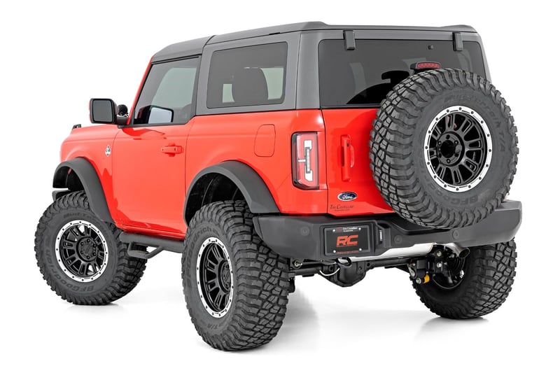 Rough Country 3rd Brake Light Extension Bracket | Fits 2021–2025 Ford Bronco 4WD Sasquatch | Supports Up to 37” Spare Tire