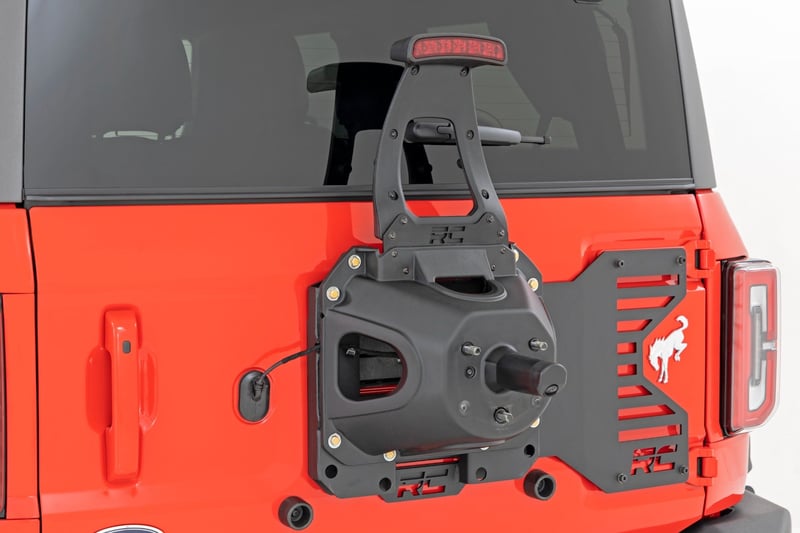 Rough Country 3rd Brake Light Extension Bracket | Fits 2021–2025 Ford Bronco 4WD Sasquatch | Supports Up to 37” Spare Tire
