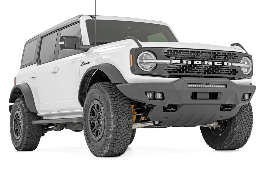 Rough Country Full Width Front Bumper for 2021-2026 Ford Bronco | Light Bar Ready
