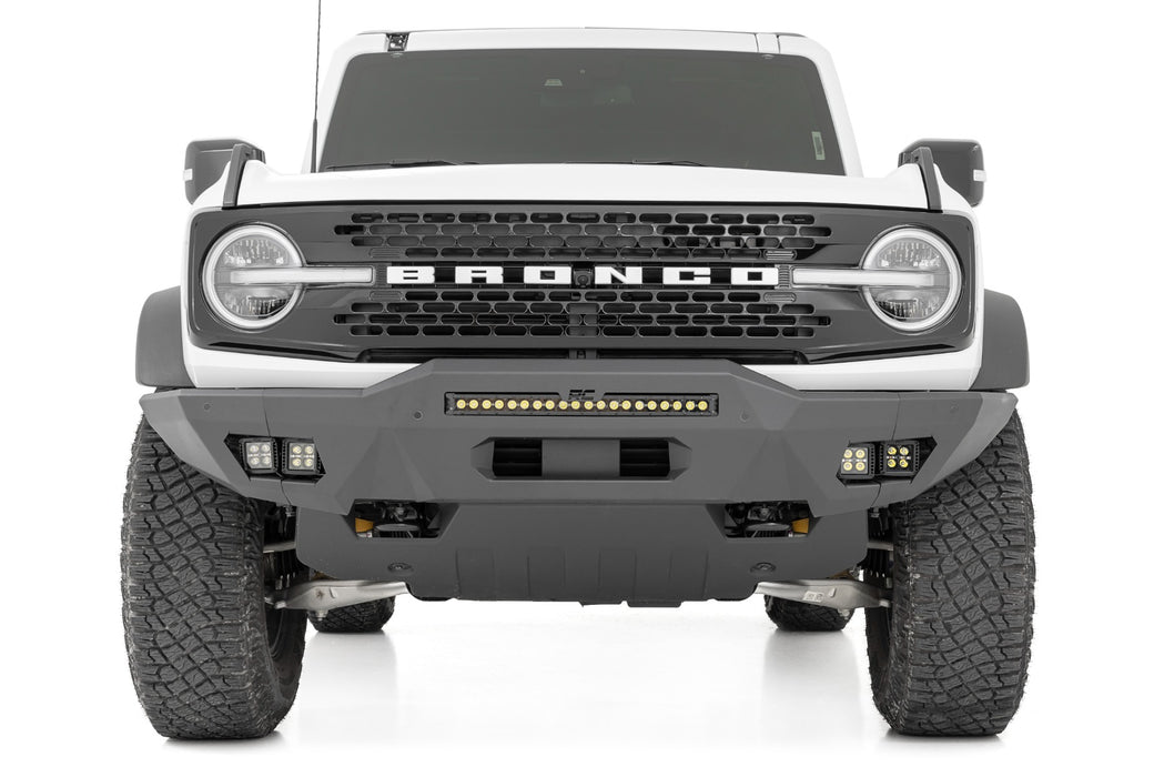 Rough Country Full Width Front Bumper for 2021-2026 Ford Bronco | Light Bar Ready