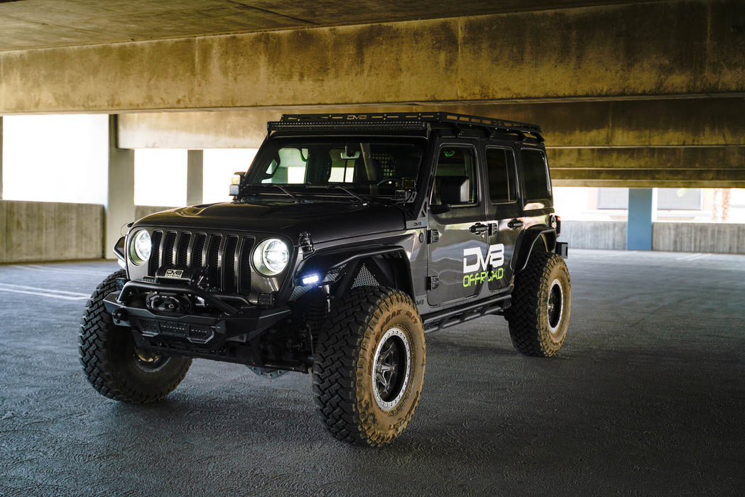 DV8 Offroad 50" LED Light Bar Mount for 2018-2025 Jeep Wrangler JL & Gladiator JT | Low-Profile Windshield Bracket