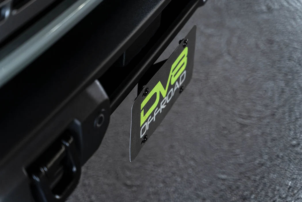 DV8 Offroad Front License Plate Mount for 2021-2026 Ford Bronco Capable Steel Bumper