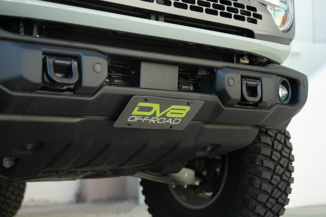 DV8 Offroad Slanted Front License Plate Mount for 2021-2026 Ford Bronco Capable Bumper