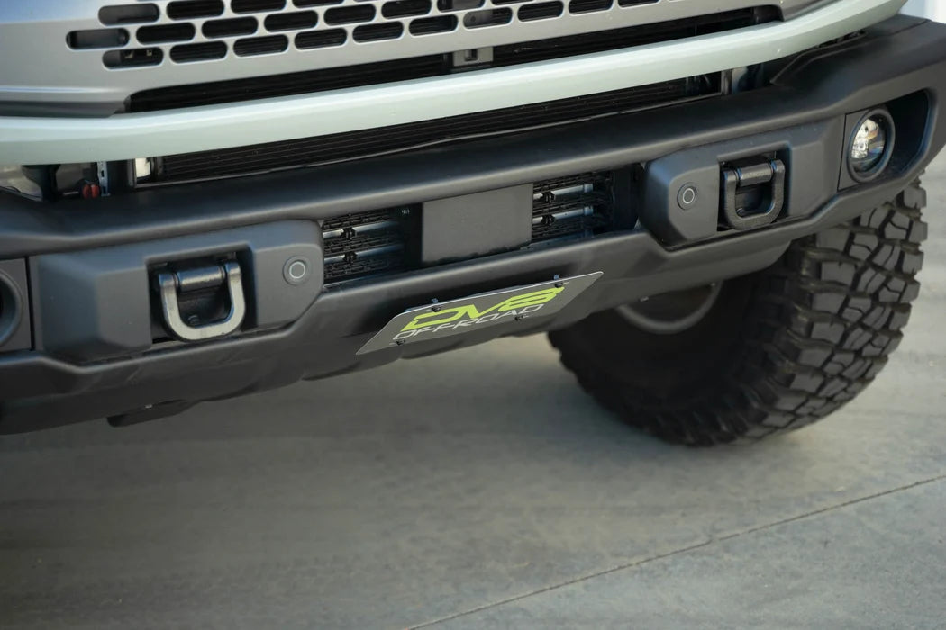 DV8 Offroad Slanted Front License Plate Mount for 2021-2026 Ford Bronco Capable Bumper