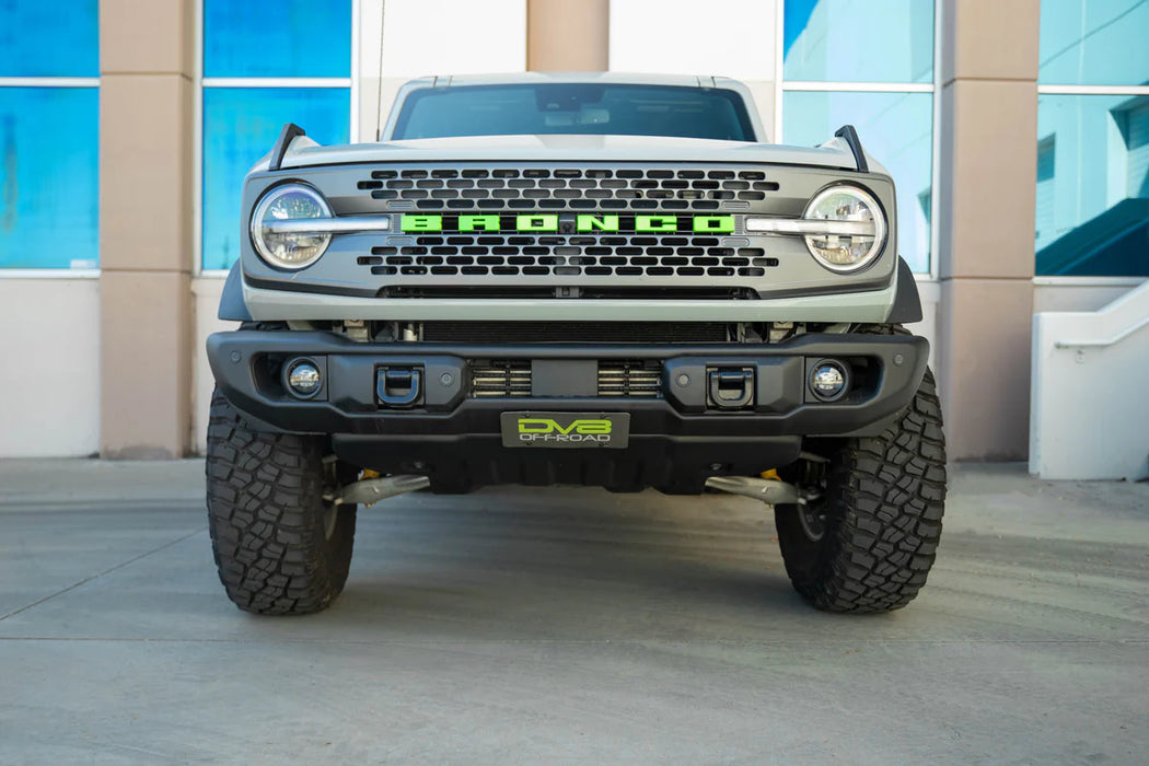 DV8 Offroad Slanted Front License Plate Mount for 2021-2026 Ford Bronco Capable Bumper
