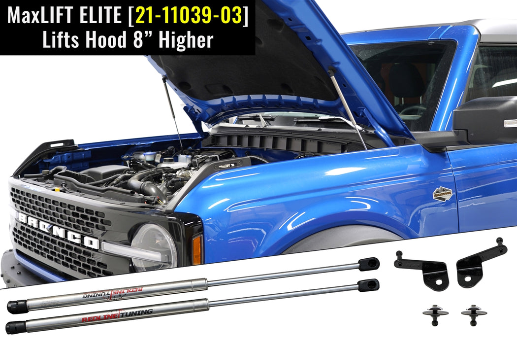 Redline Tuning Hood QuickLIFT ELITE MaxLIFT Edition | Ford Bronco (2021+))