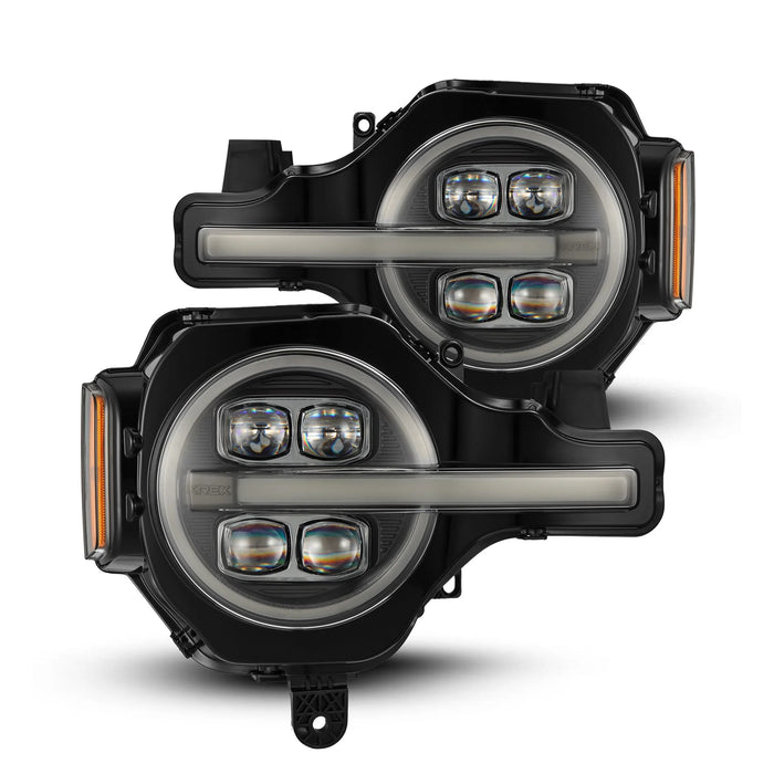 AlphaRex NOVA-Series Black LED Projector Headlights for 2021-2026 Ford Bronco & 2022-2026 Bronco Raptor