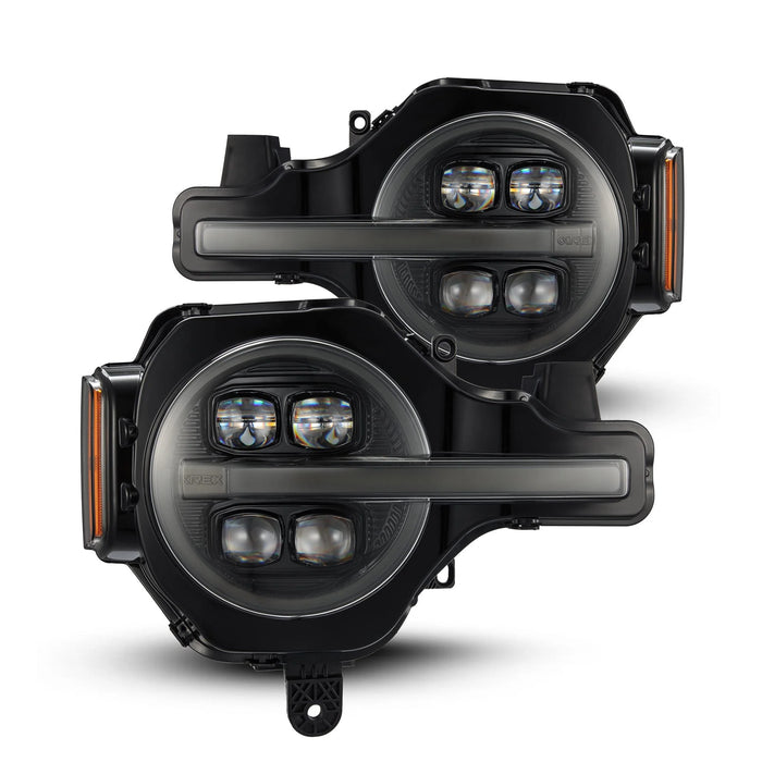 AlphaRex NOVA-Series Alpha-Black LED Projector Headlights for 2021-2026 Ford Bronco & 2022-2026 Bronco Raptor