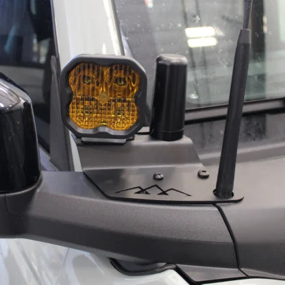 RCI Off Road Ditch Light Brackets for 2021–Present Ford Bronco | A-Pillar Auxiliary Light Mounts