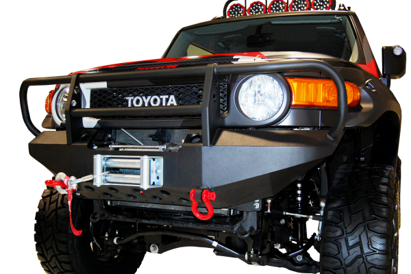 Warrior Products Front Winch Bumper w/ Brush Guard & D-Ring Mounts 07-14 Toyota FJ Cruiser