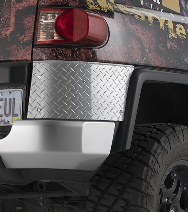 Warrior Products Toyota FJ Cruiser Rear Corners (Aluminum Diamond Tread)