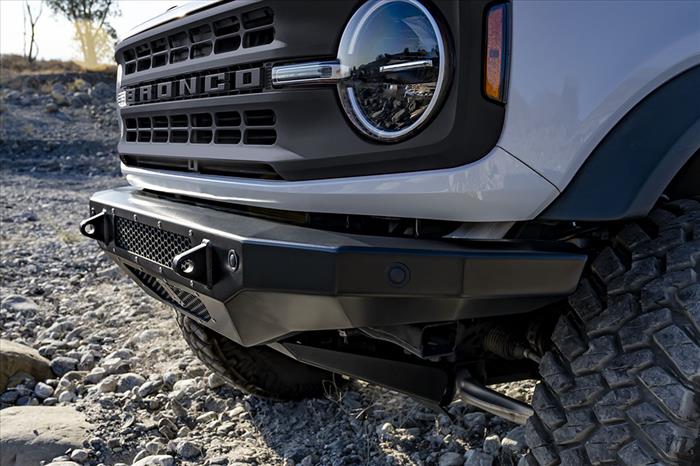 ICON Impact Armor Trail Series Front Bumper for 2021–2023 Ford Bronco | High-Clearance Off-Road Steel Bumper
